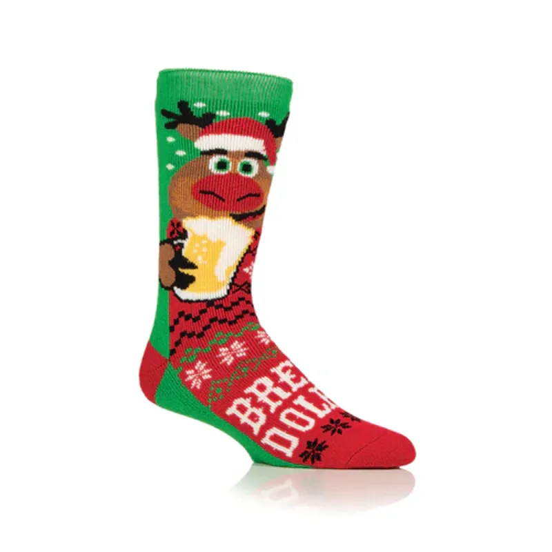 Mens HH Lite Xmas Socks - Brew Dolph-1