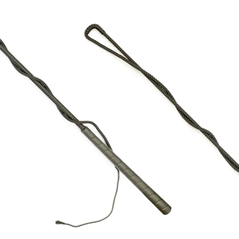 Fleck Nylon Weave Ergo Grip Lunge Whip 200cm Black-1