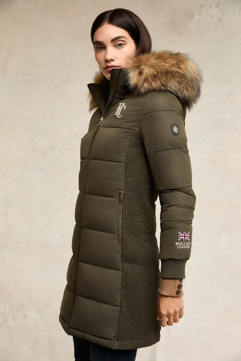 Holland Cooper Team Padded Coat - Khaki-2