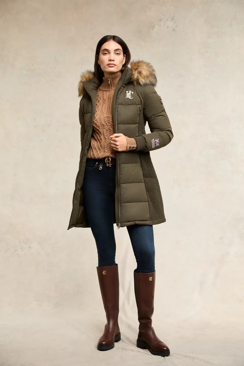 Holland Cooper Team Padded Coat - Khaki