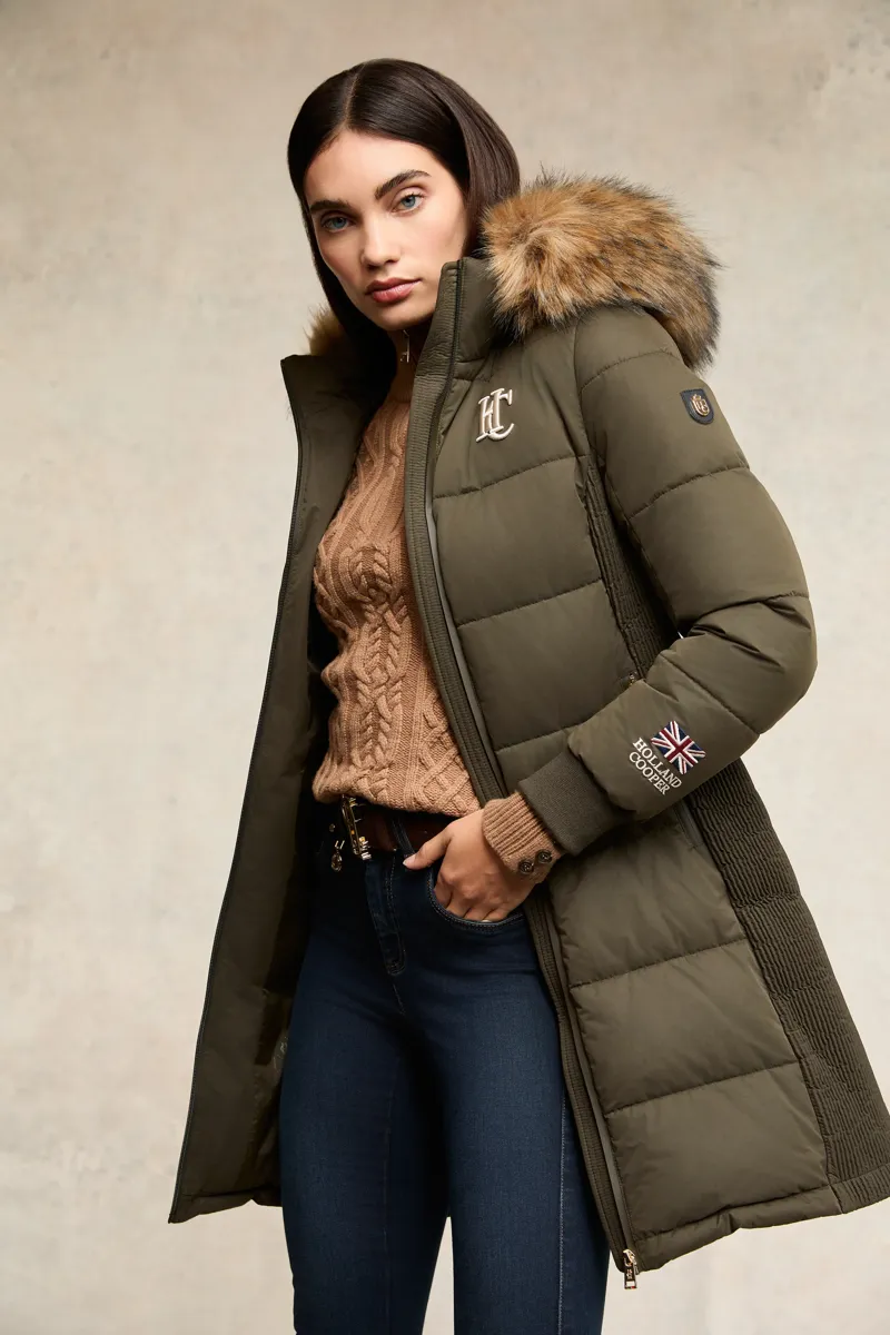 Holland Cooper Team Padded Coat - Khaki-6