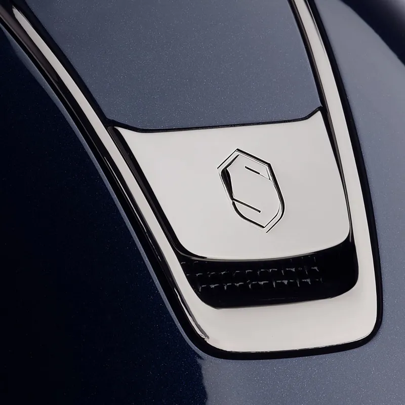 MissShield 2.0 Glossy Blue with Black Chrome Trim and Blazon-2