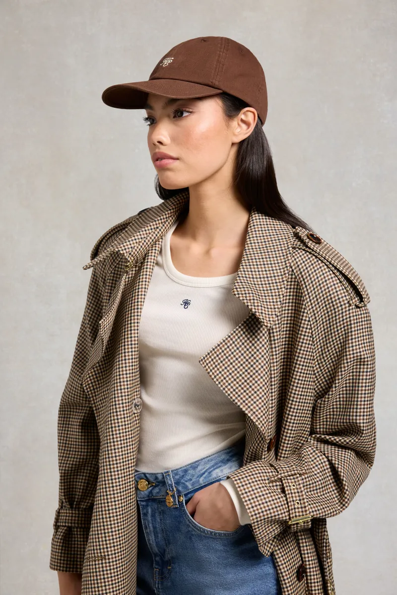 Holland Cooper Monogram Cap - Chestnut Ecru-3