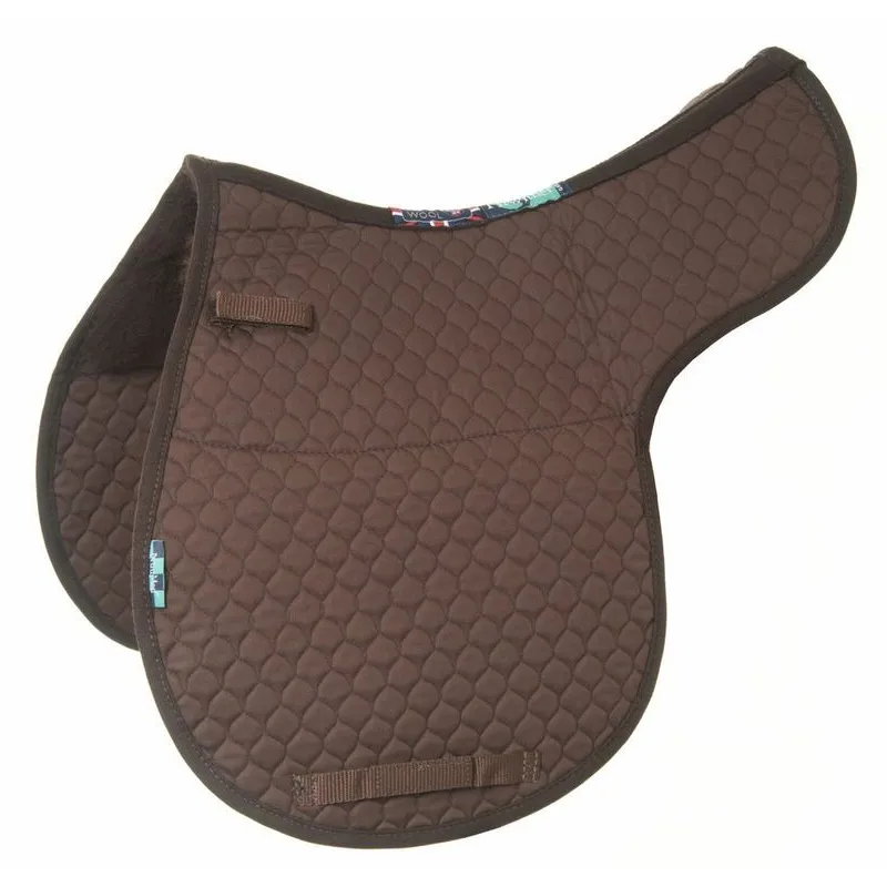 NuuMed HiWither 1/2 Wool Numnah for Jump Saddles - BLACK