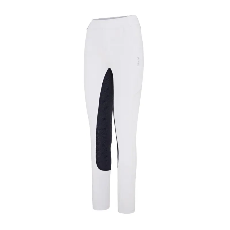 Cameo Junior Performance Riding Tights - White/Navy