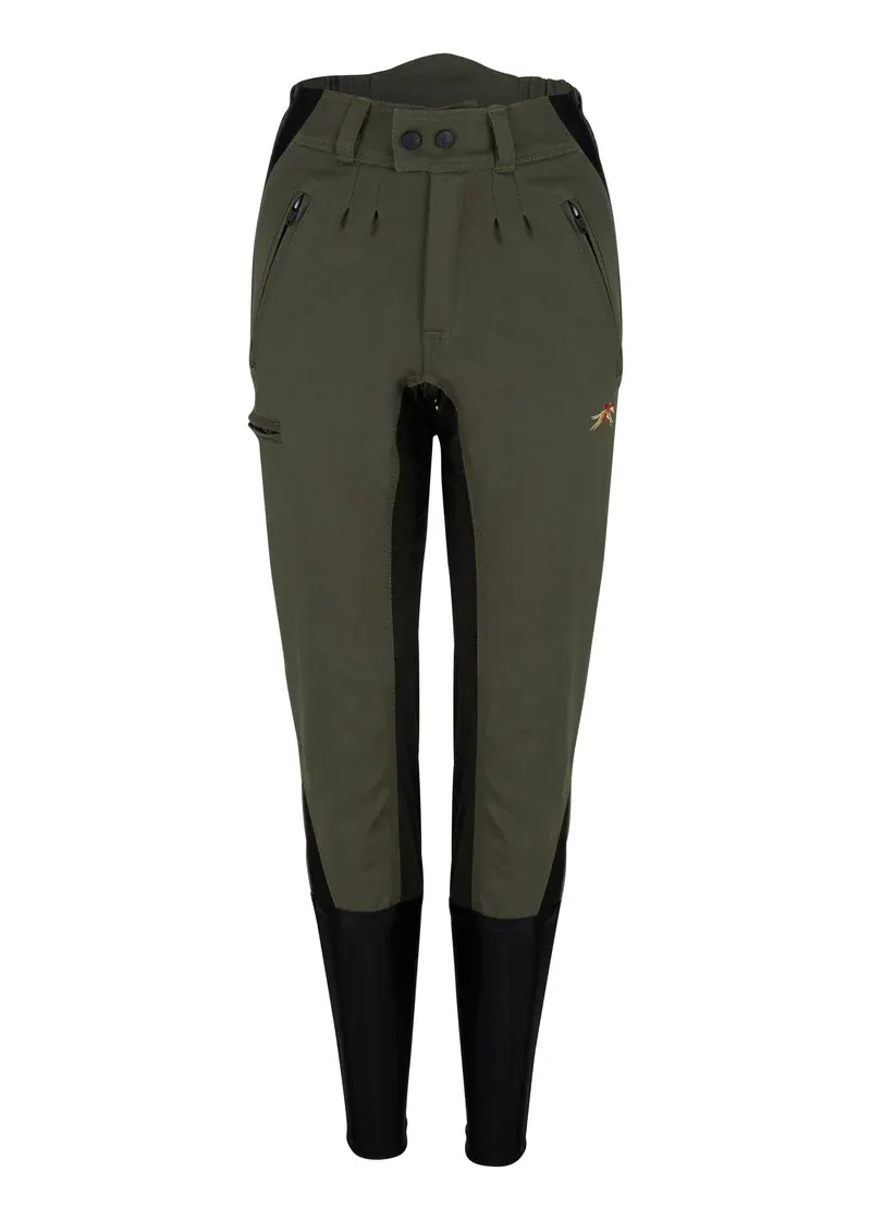PC Racewear Adults Summer Breeches Duvall 150 - Moss Green