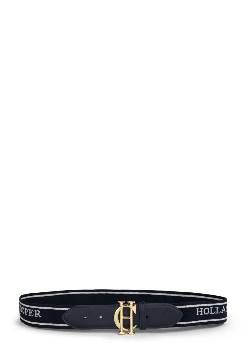 Holland Cooper Burghley Logo Riding Belt - Ink Navy-4