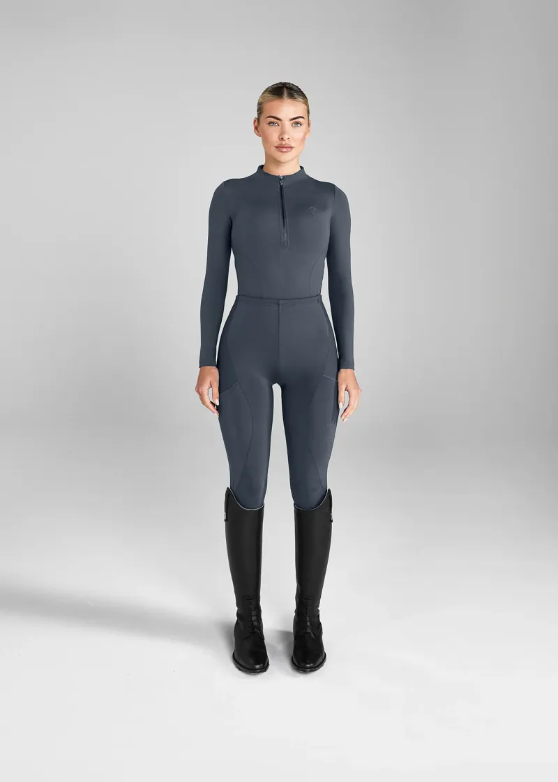 Aztec Diamond Core Full Seat  Leggings - Petrol-1