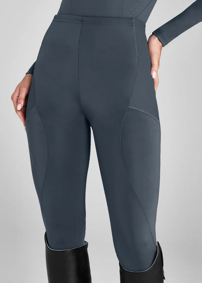 Aztec Diamond Core Full Seat  Leggings - Petrol