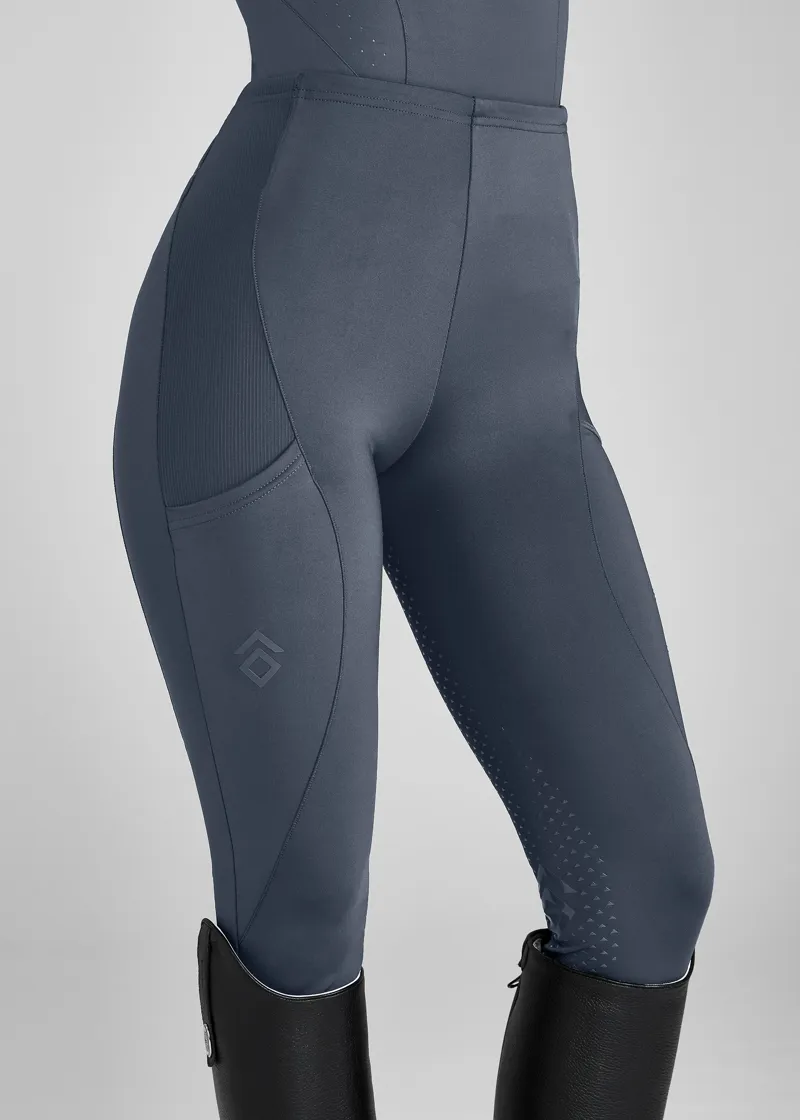 Aztec Diamond Core Full Seat  Leggings - Petrol-2