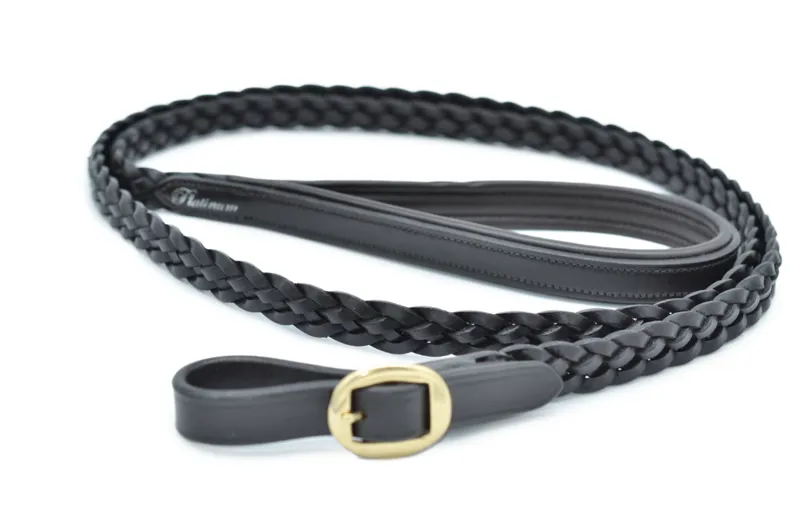 Dever Platinum Plaited Lead Rein 5/8 - 16mm - Brown