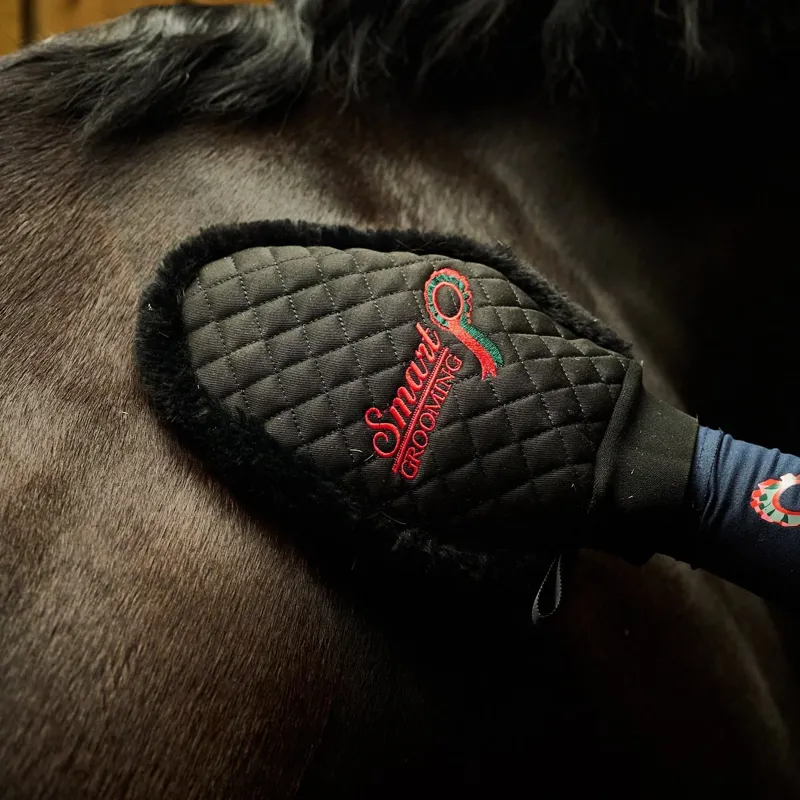 Smart Grooming Quilted Grooming Mitt - Black-1