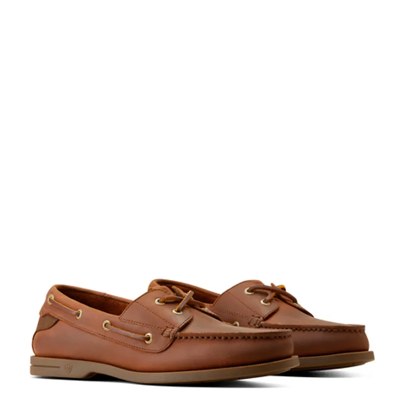 Ariat Mens Antigua Boat Shoe - Bridle Brown