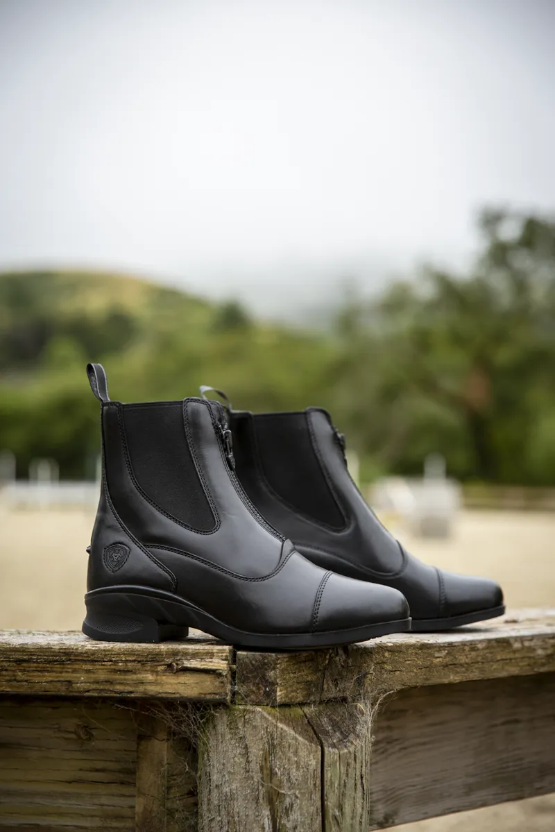 Ariat Womens Heritage Zip Paddock Boot - Black-2