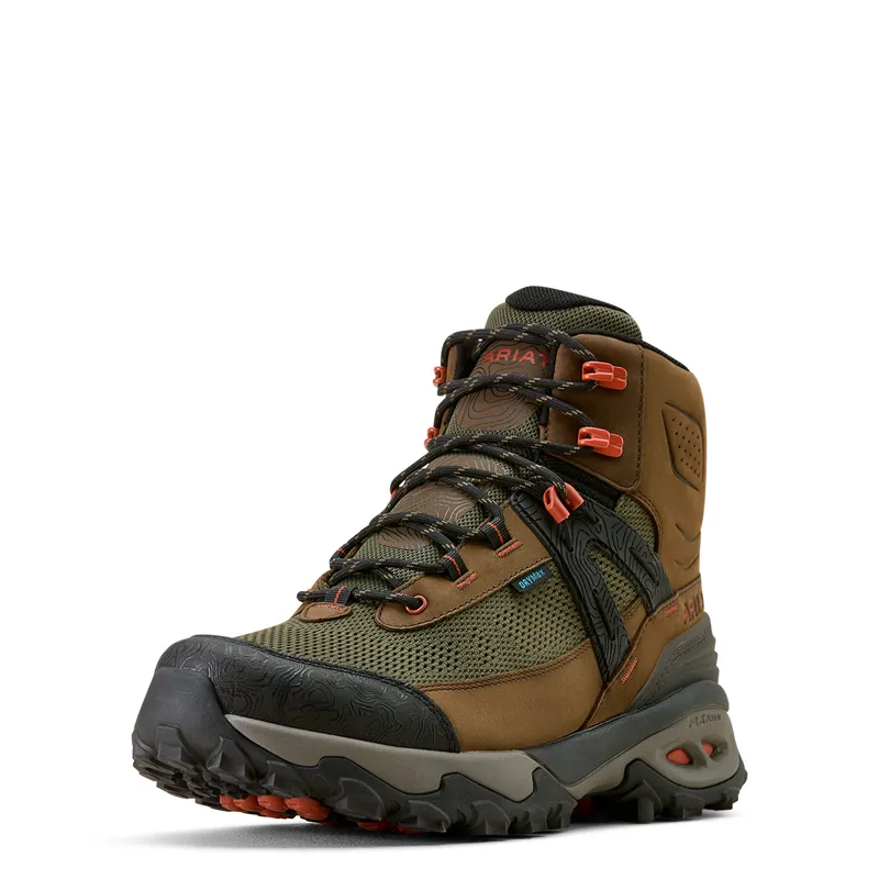Ariat Mens Traverse Mid Waterproof Hiking Boot - Brown Bark-1