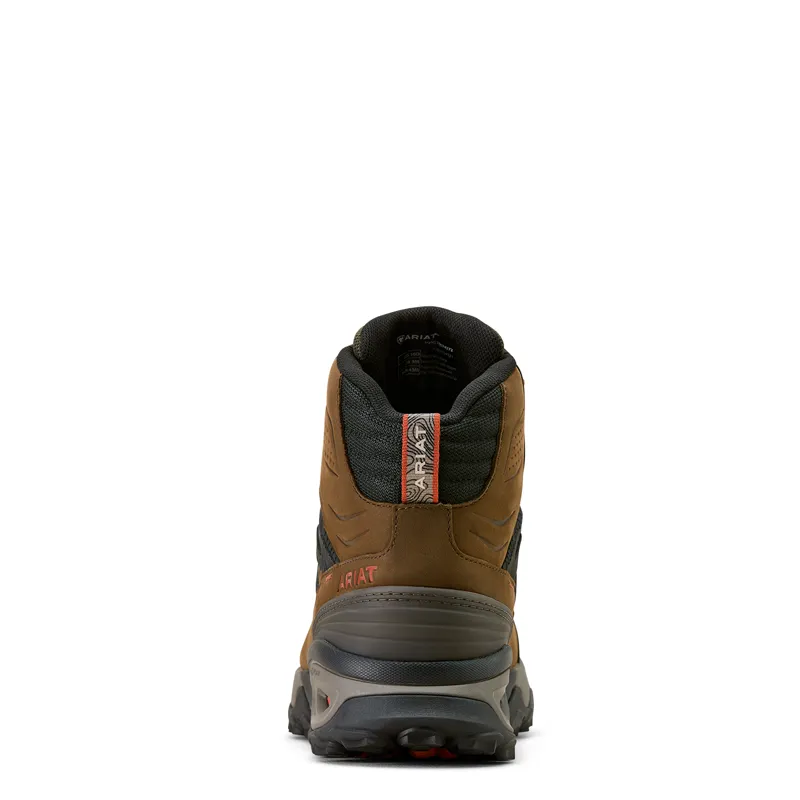 Ariat Mens Traverse Mid Waterproof Hiking Boot - Brown Bark-4