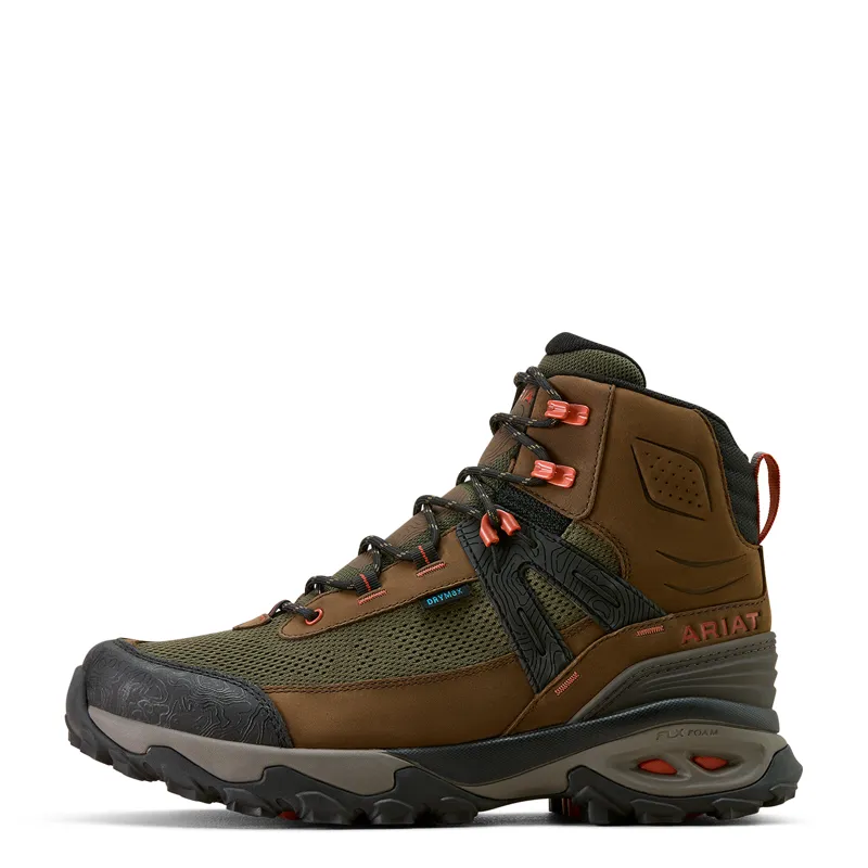 Ariat Mens Traverse Mid Waterproof Hiking Boot - Brown Bark-5