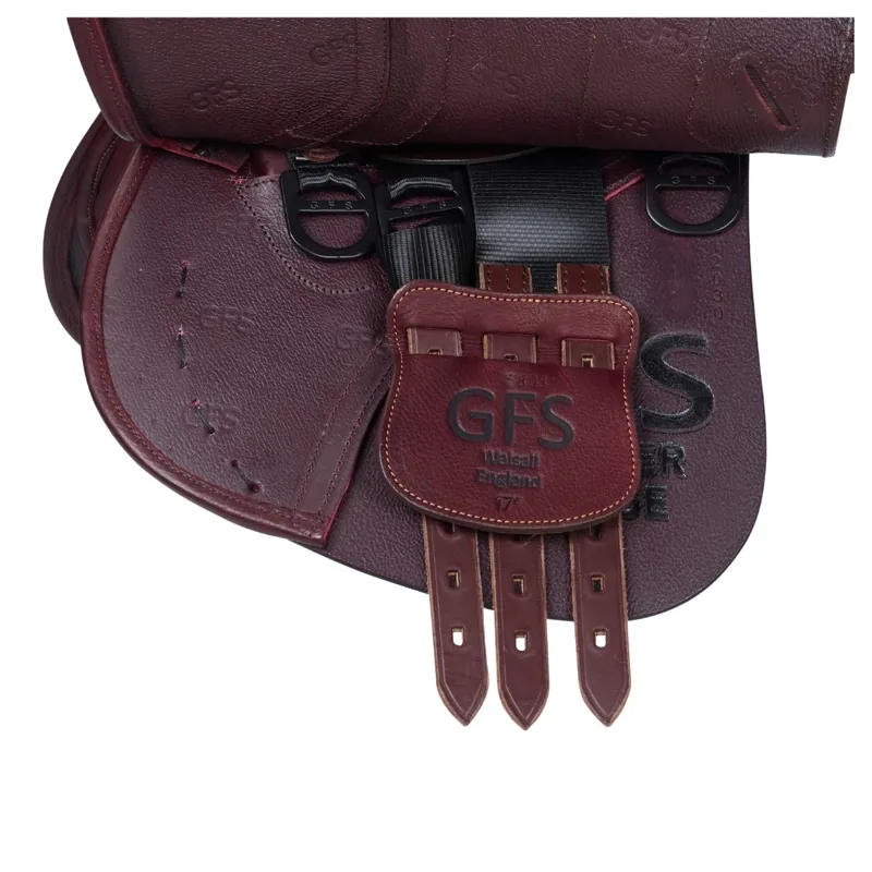 GFS Premier Jump Saddle Semi Deep Seat - Bordeaux-2