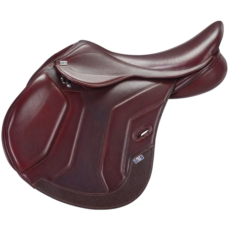 GFS Premier Jump Saddle Semi Deep Seat - Bordeaux