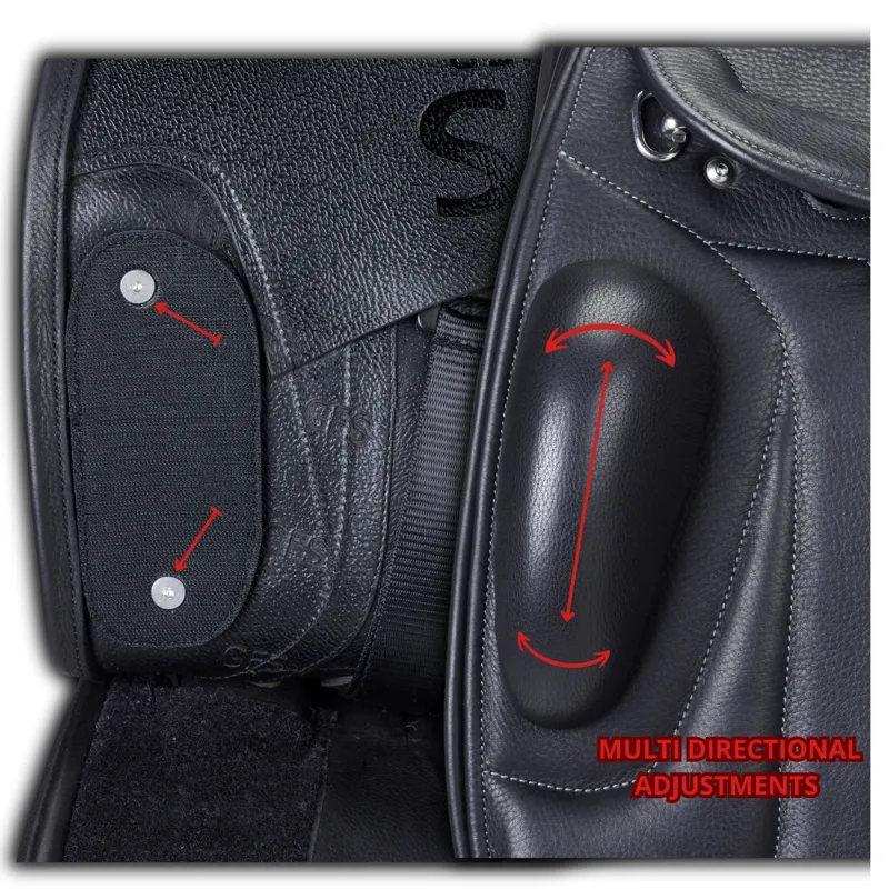 GFS Premier Dressage Saddle Semi Deep Seat - Black-3