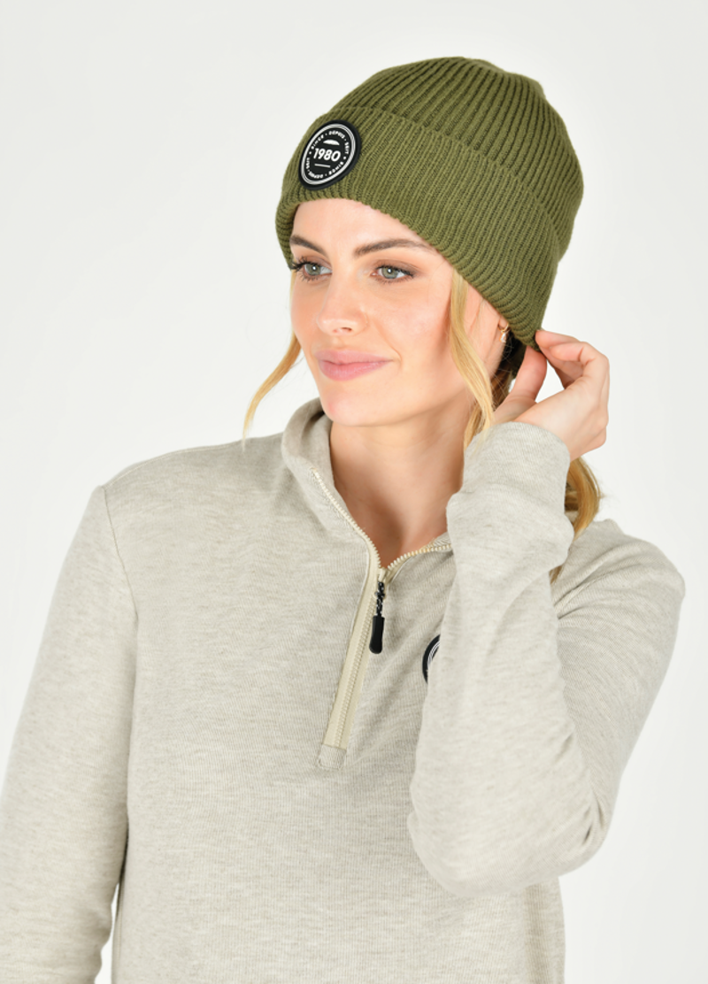 Weatherbeeta Fleece Lined Beanie - Olive Night-3