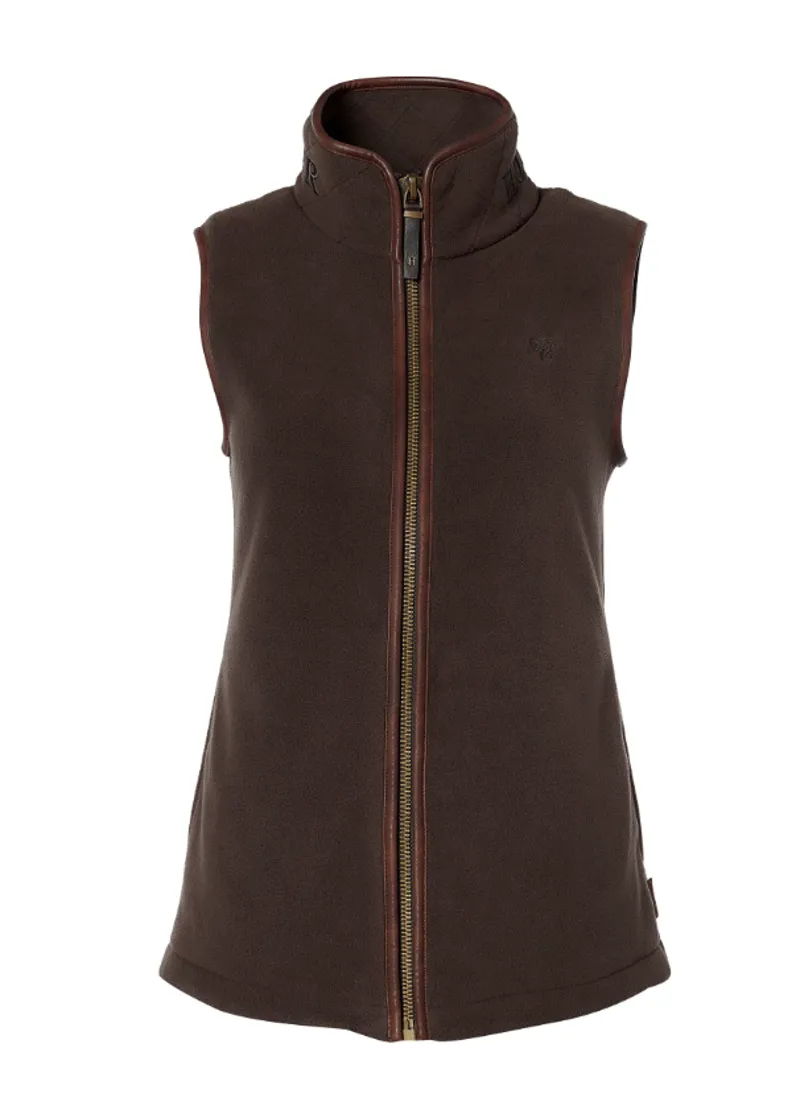Holland Cooper Country Fleece Gilet - Chocolate-1