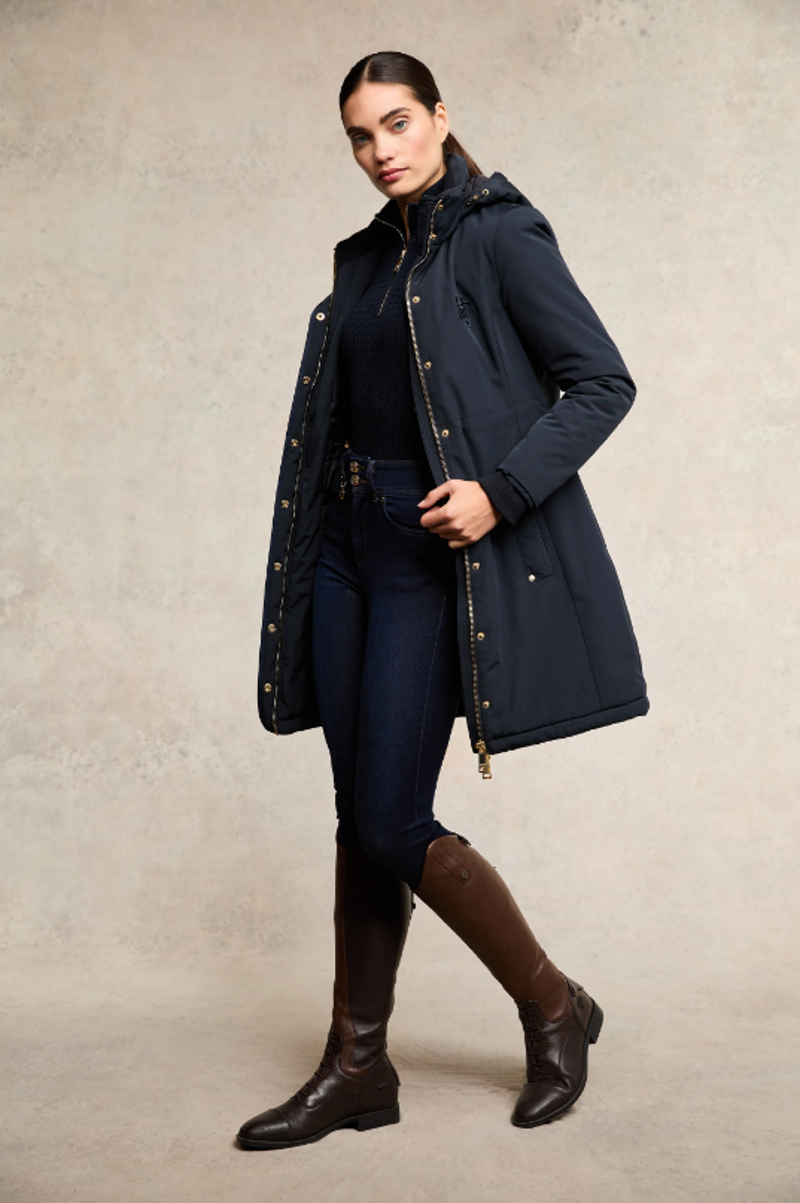 Holland Cooper Team Waterproof Coat - Ink Navy Mono-4