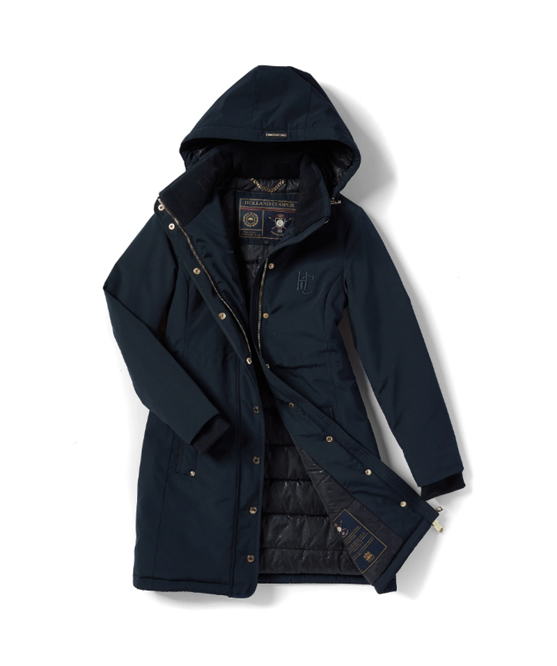 Holland Cooper Team Waterproof Coat - Ink Navy Mono-1