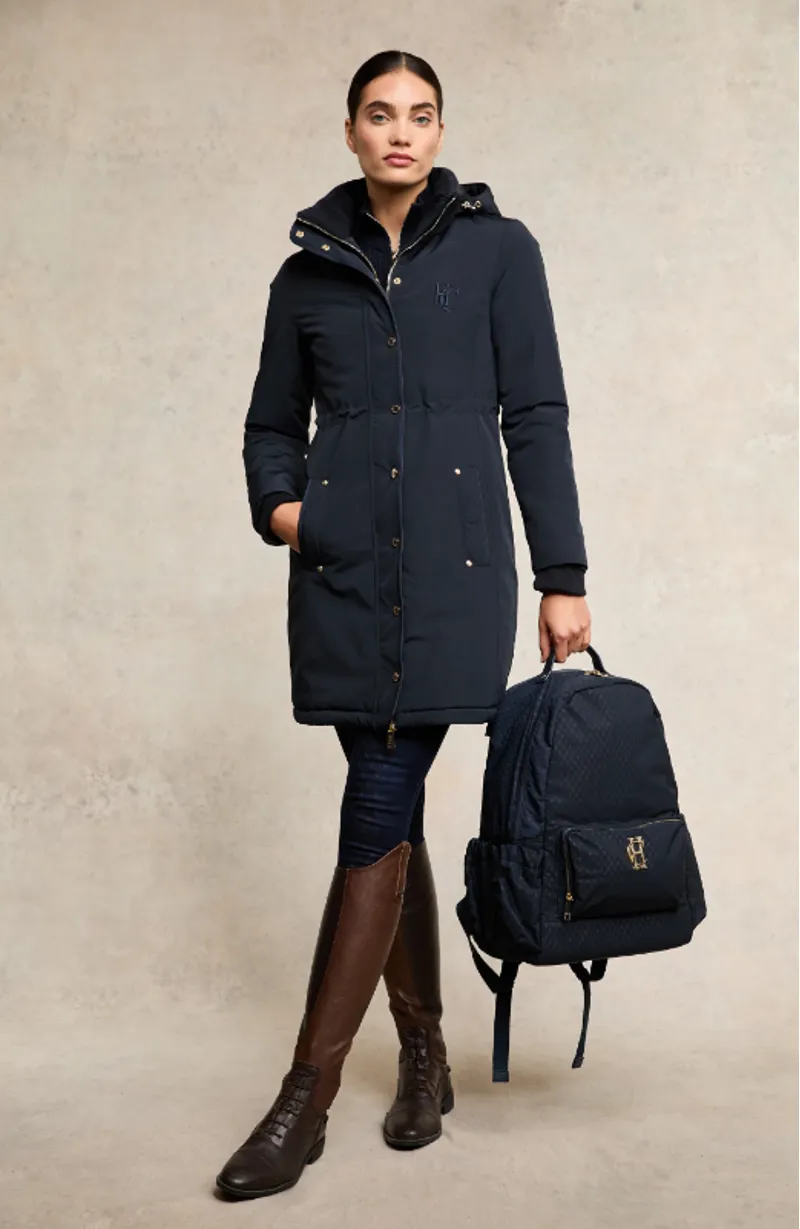 Holland Cooper Team Waterproof Coat - Ink Navy Mono