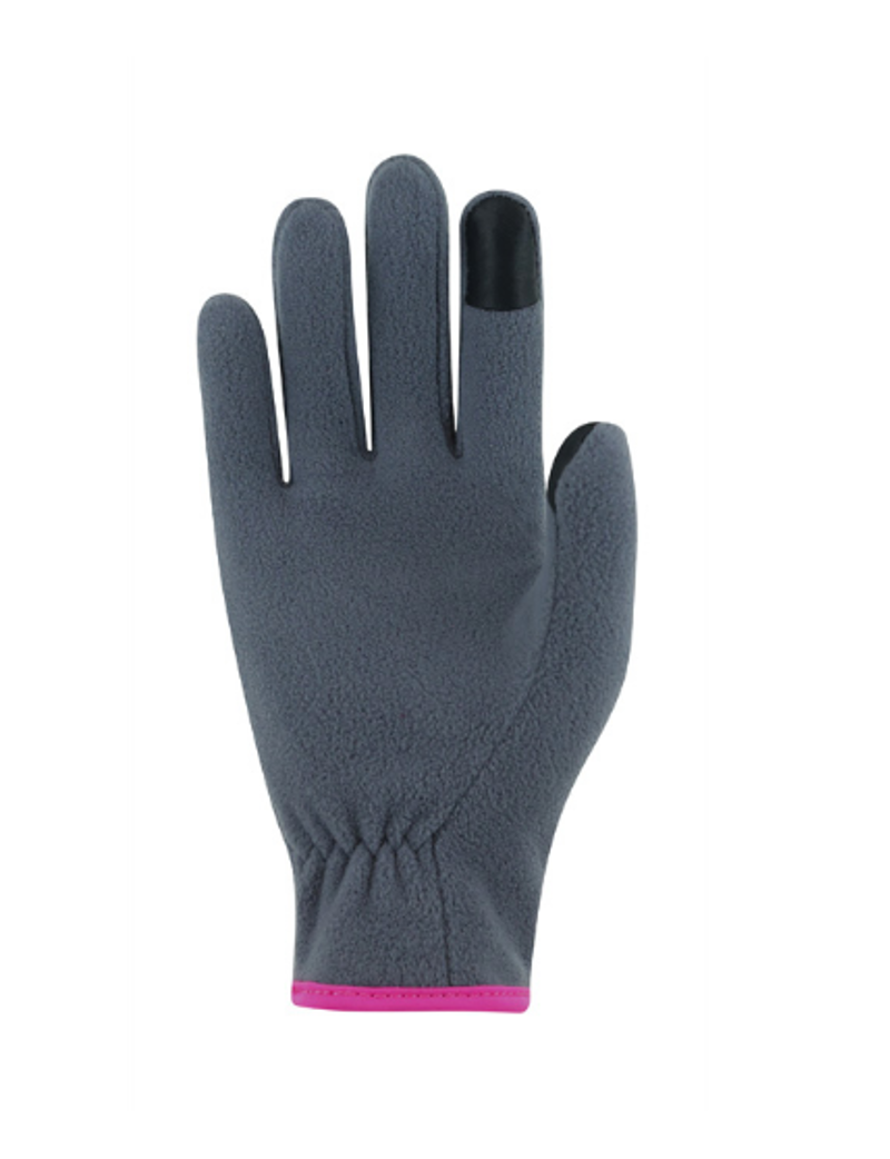 Roeckl Noville Junior Gloves - Grey Pinstripe/Pop Pink-1