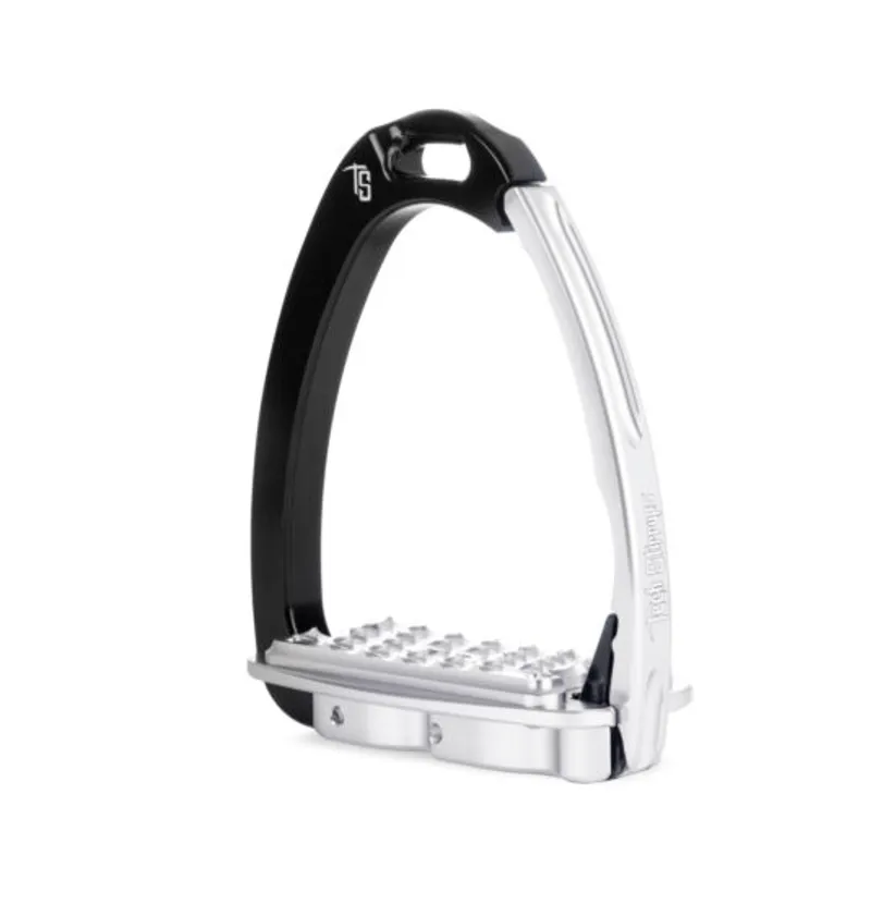 Tech Venice Sloped Evo Adults Safety Stirrups - Black / Silver