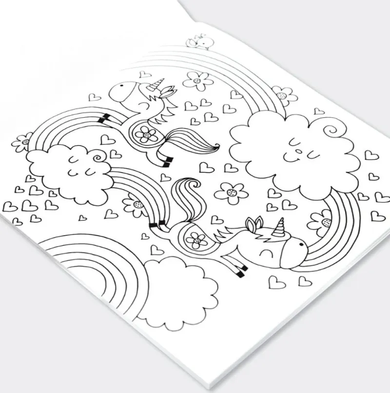 Rachel Ellen Unicorns and Rainbows Colouring Book-1