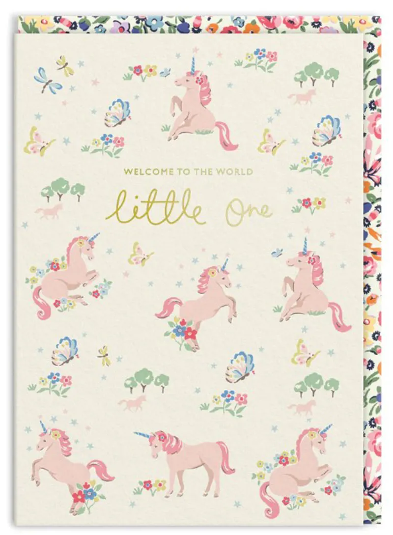 Cath Kidston Hello Little One Unicorn Greeting Card