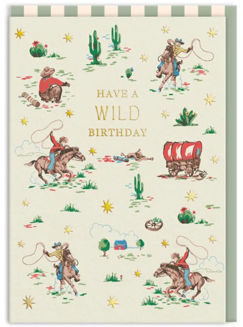 Cowboy Wild Birthday Card