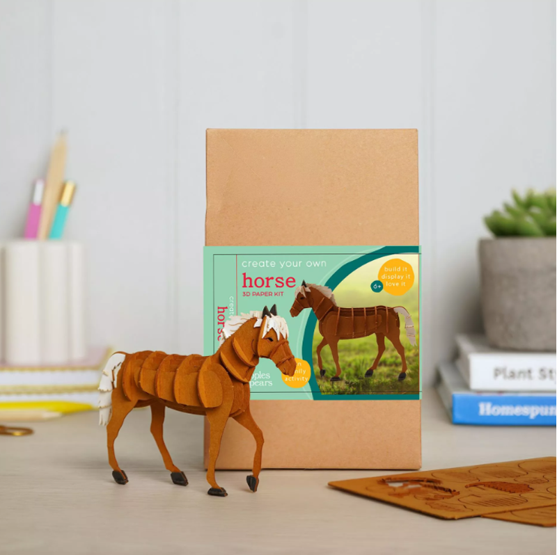 Apples/Pears 3D Paper Craft Kit: Horse-3