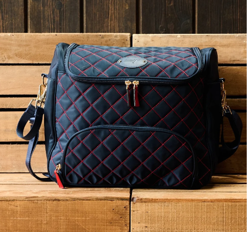 Smart Grooming Burghley Quilted Show and Stable Bag - Black with Red Stitching-1