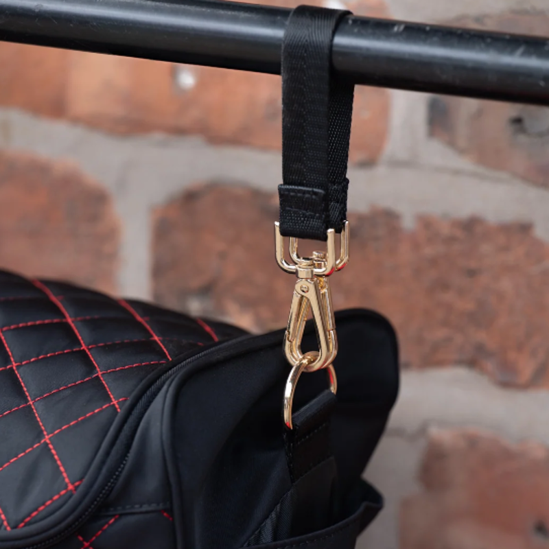 Smart Grooming Burghley Quilted Show and Stable Bag - Black with Red Stitching-3