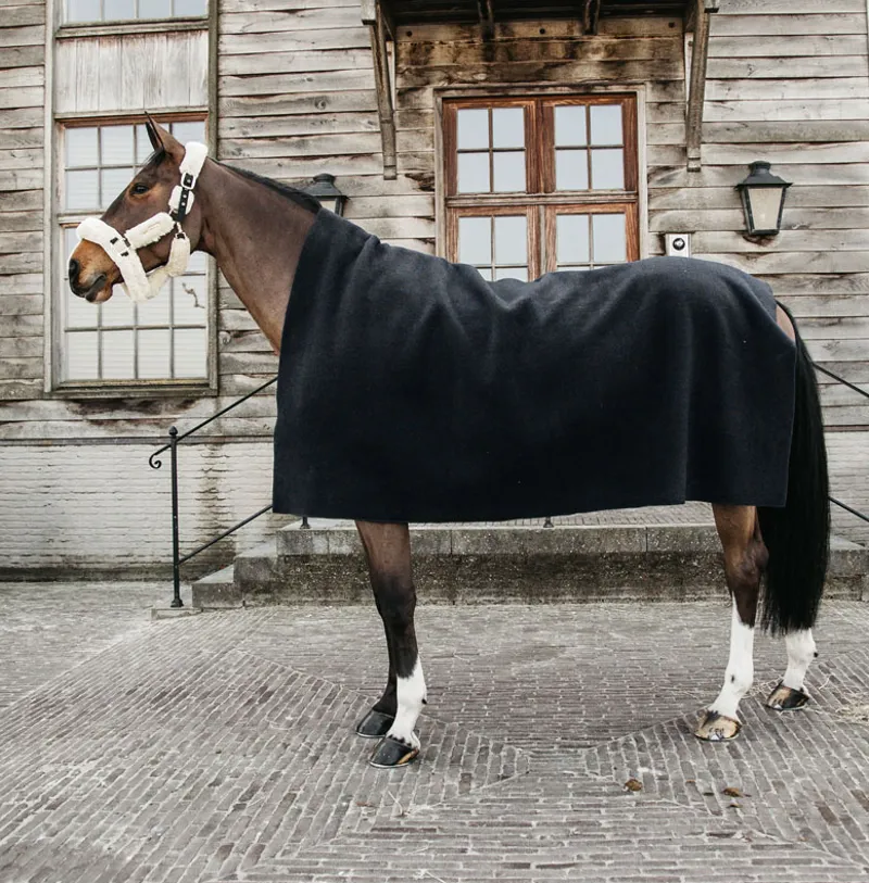 Kentucky Heavy Fleece Rug Square - Black 140 X 160