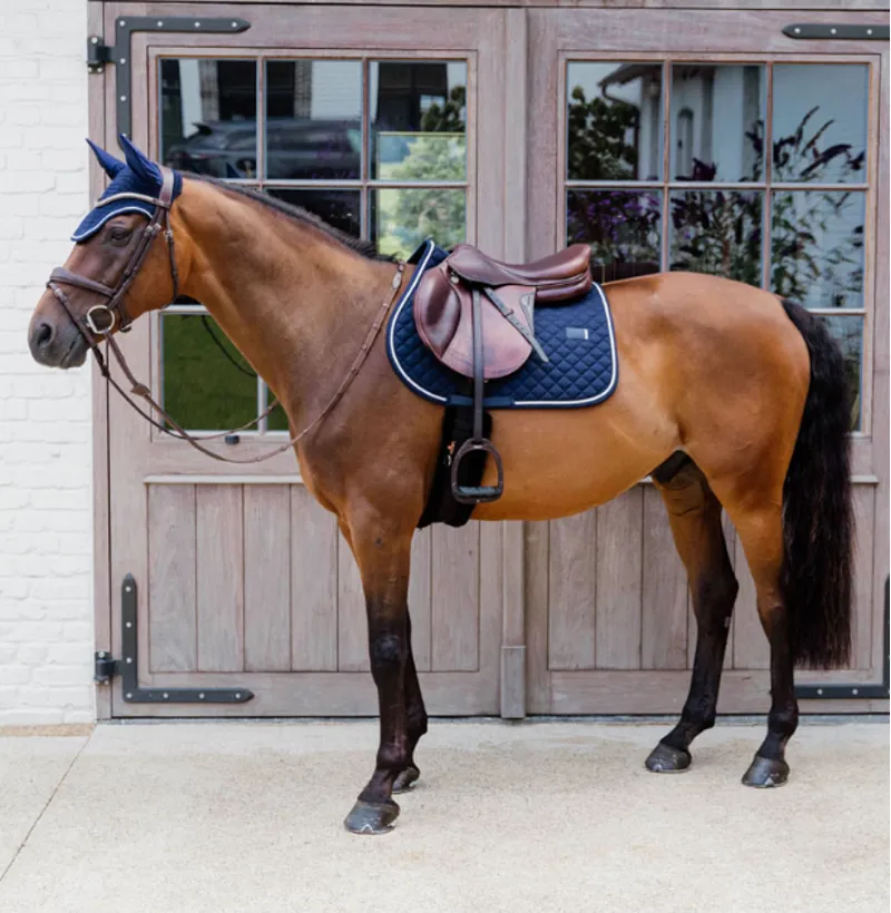 Kentucky Horsewear Saddle Pad Diamond Rope - Navy - Jump