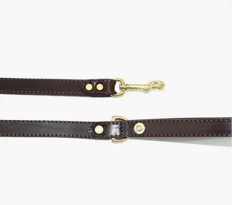 Hicks and Hides Dumbleton Dog Lead Brown-1