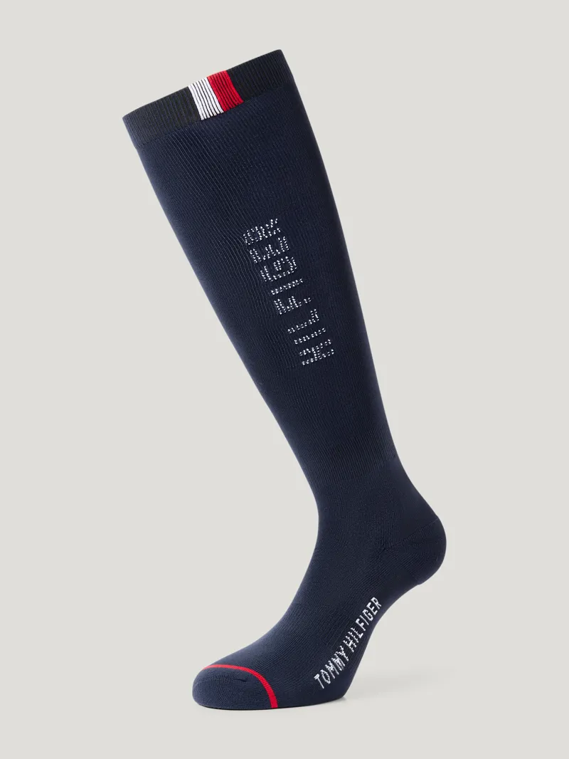 Tommy Hilfiger Erie Rhinestone Riding Socks - Desert Sky-1