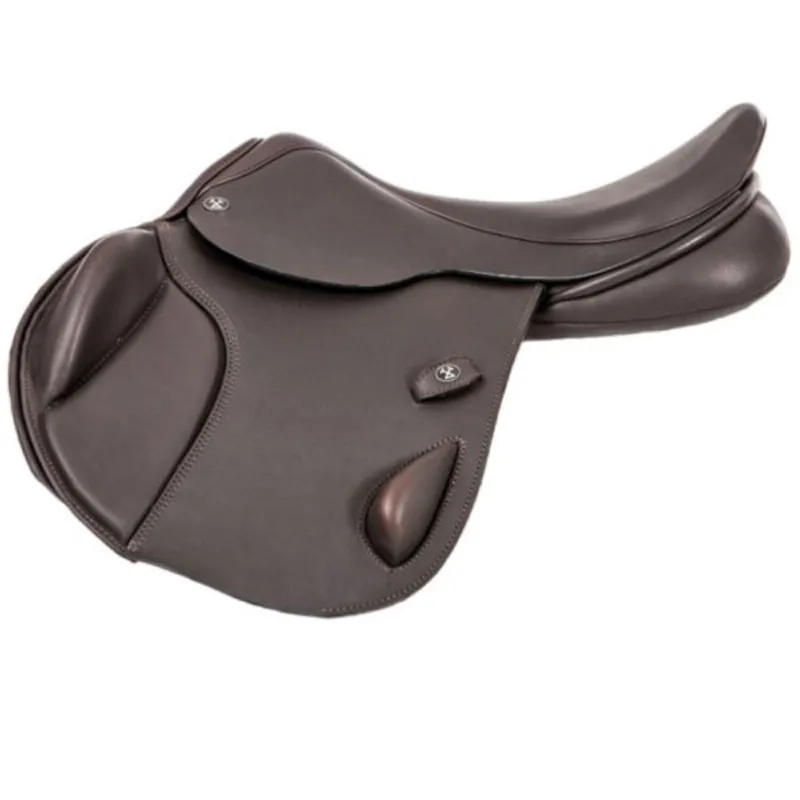 Ideal Technical and Traditional Monoflap Jump Saddle Brown 16.5