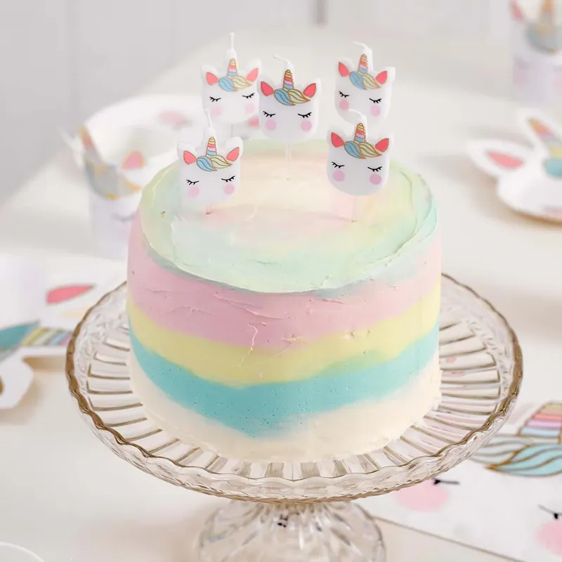 Talking Tables We Heart Unicorns Cake Candles-3