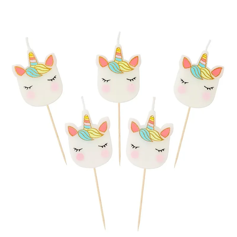 Talking Tables We Heart Unicorns Cake Candles-1