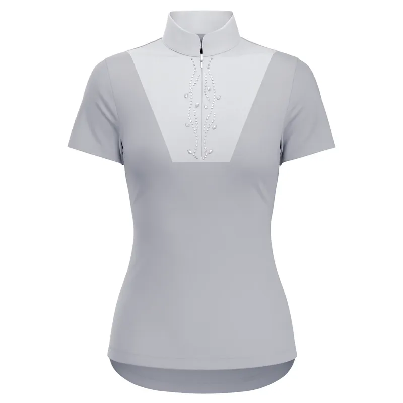 Equetech Virginia Competition Shirt - Moonlight Grey / White
