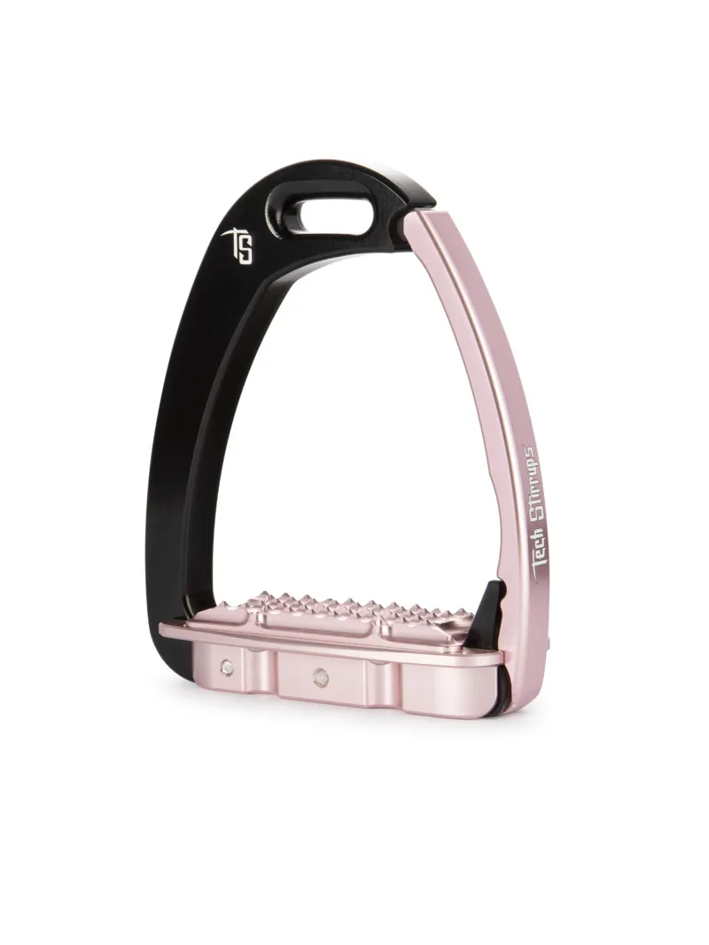 Tech Venice Evo Children's Safety Stirrups - Black / Pink