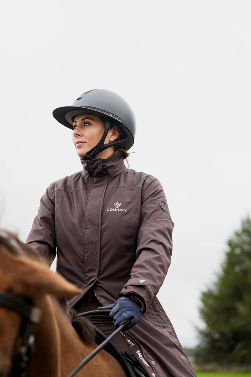 Equidry Bronte Riding Coat Brown - Removable Hood-1