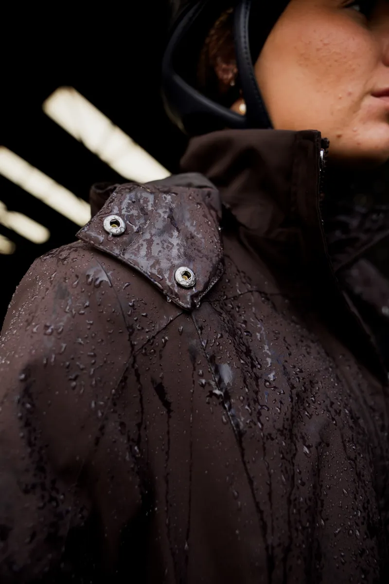 Equidry Bronte Riding Coat Brown - Removable Hood-11