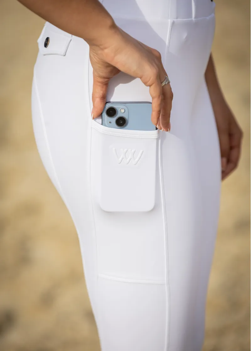 Woof Wear Elite Competition Riding Tights - White-2