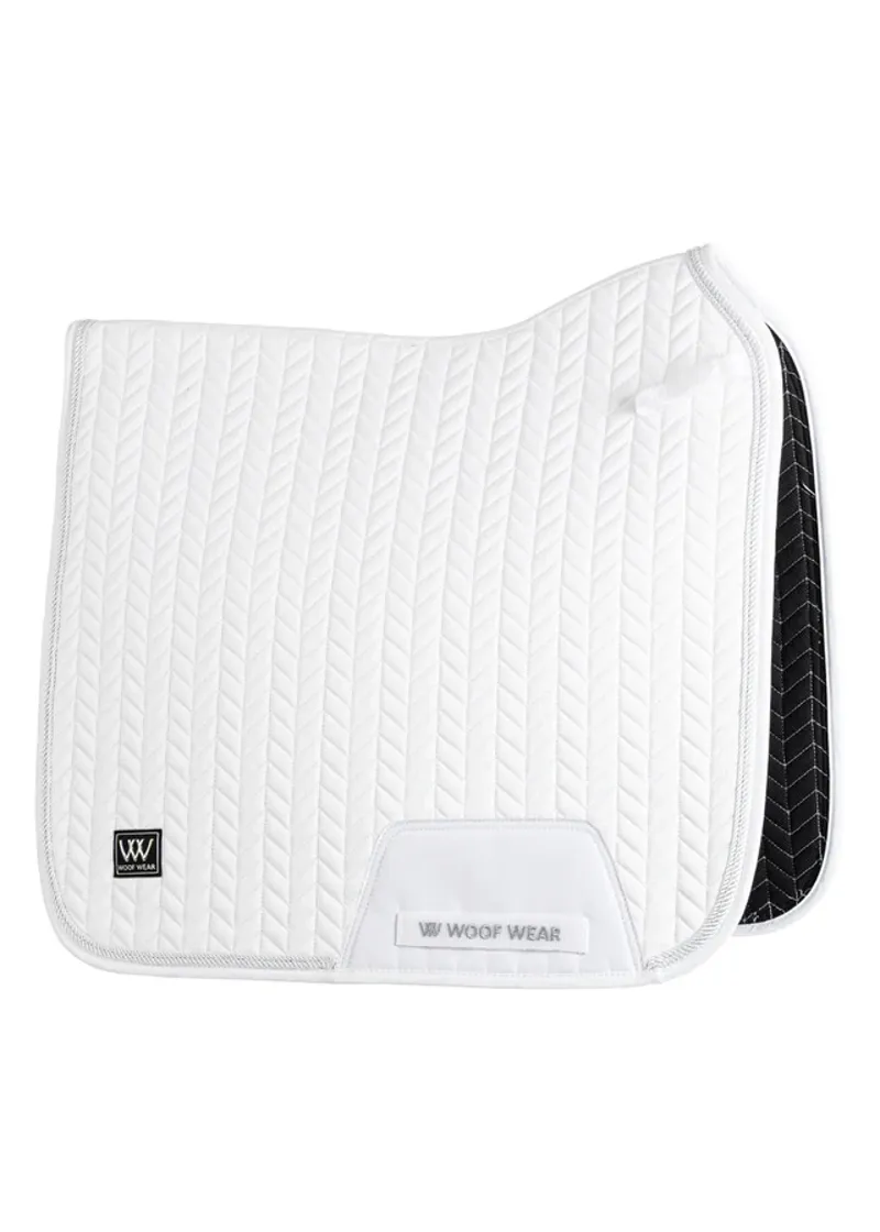Woof Wear Herringbone Dressage Pad - White